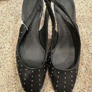 Katy Perry Laterr Women’s Confidant Slingback Pump Black Studded Mules Size 9M